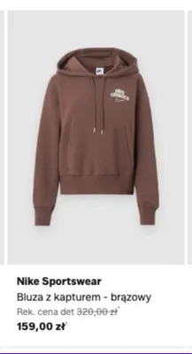 Bluza z kapturem Nike Sportswear brązowa promocja w Lounge by Zalando