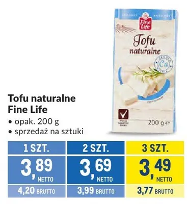 Tofu naturalne Fine Life promocja w Makro