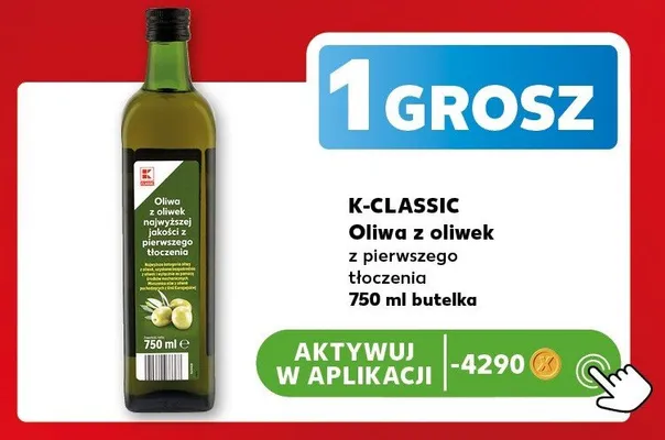 Oliwa z oliwek K-Classic z pierwszego tłoczenia promocja w Kaufland