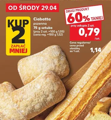 Ciabatta pszenna promocja w Kaufland