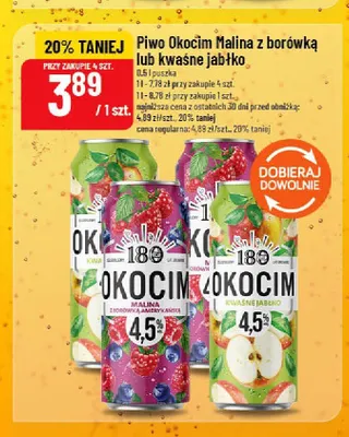 Piwo Okocim Malina z borówką promocja w POLOmarket