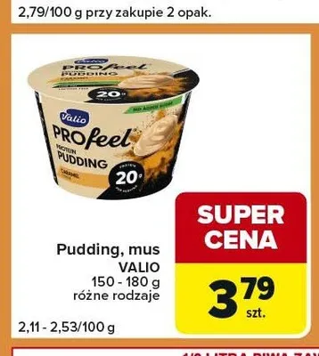 Pudding, mus Valio promocja w Carrefour Express