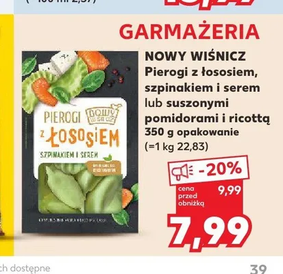 Pierogi z suszonymi pomidorami i ricottą Nowy Wiśnicz promocja w Kaufland