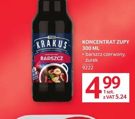 Koncentrat zupy Krakus promocja w Selgros