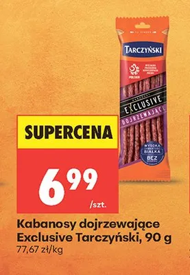 Kabanosy dojrzewające Exclusive Tarczyński promocja w Biedronka