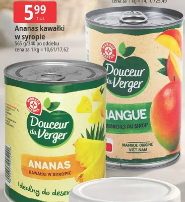 Mango plastry w syropie promocja w Leclerc