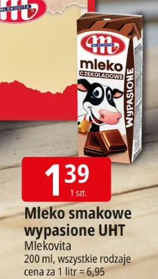 Mleko smakowe wypasione UHT Mlekovita promocja w Leclerc