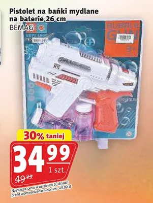 Pistolet na bańki mydlane na baterie BEMAG 26cm promocja w Prim Market