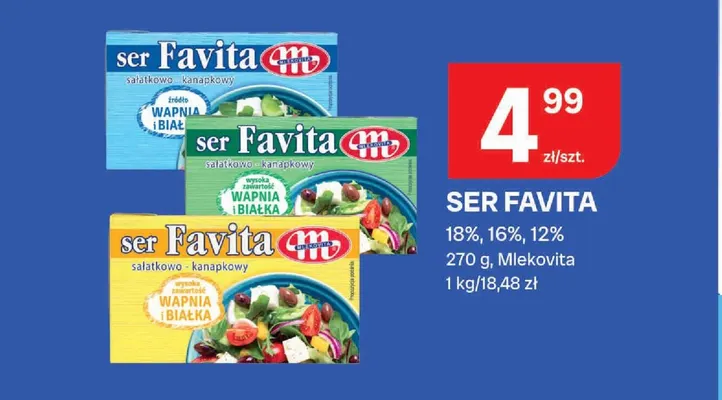 Ser Favita Mlekovita 18% promocja w Chorten