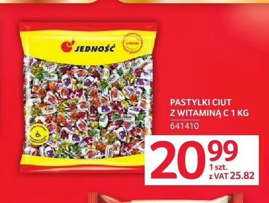 Pastylki Ciut z witaminą C Jedność promocja w Selgros