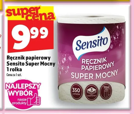 Ręcznik papierowy Sensito Super Mocny 1 rolka promocja w TOPAZ