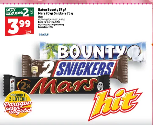 Baton Snickers promocja w TOPAZ