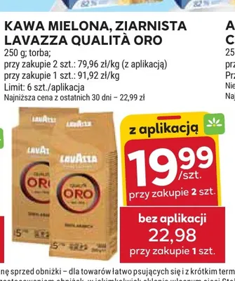 Kawa mielona Lavazza Qualità Oro promocja w Stokrotka
