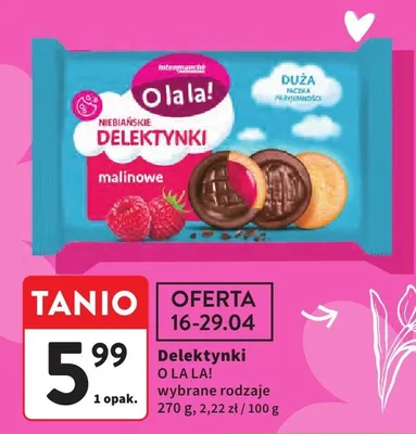 Delektynki malinowe promocja w Intermarche