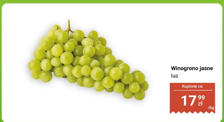 Winogrono jasne luz promocja w Dino