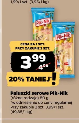 Paluszki serowe Pik-Nik promocja w Netto