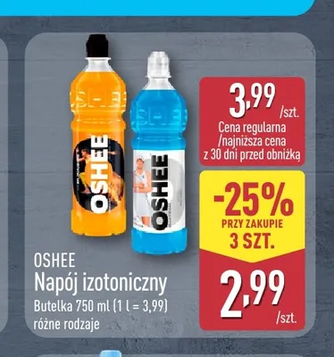 Napój izotoniczny Oshee wieloowocowy promocja w Aldi