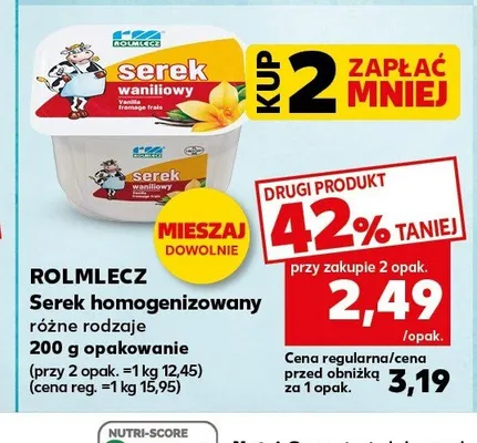 Serek homogenizowany ROLMLECZ promocja w Kaufland