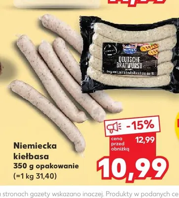Niemiecka kiełbasa biała Kupfer promocja w Kaufland