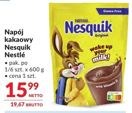 Napój kakaowy Nesquik Nestlé promocja w Makro