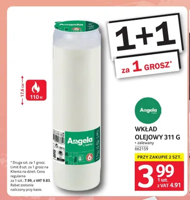 Wkład olejowy Angela 311 g promocja w Selgros