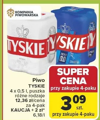 Piwo różne rodzaje promocja w Carrefour