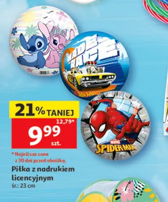 Piłka z nadrukiem licencyjnym Stitch 23cm promocja w Auchan