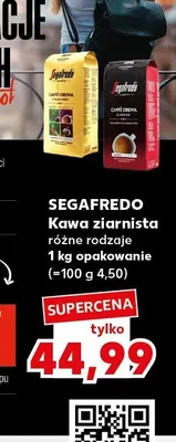 Kawa ziarnista Segafredo Caffè Crema Gustoso promocja w Kaufland