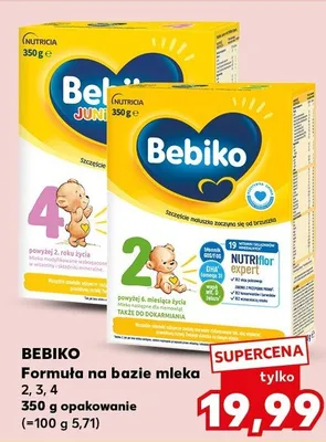 Formuła na bazie mleka 2, 3, 4 promocja w Kaufland