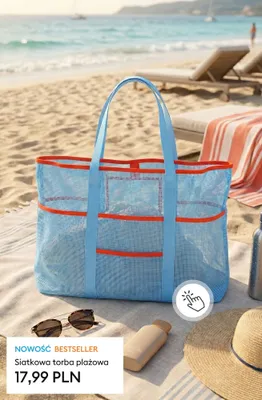 Siatkowa torba plażowa promocja w Sinsay