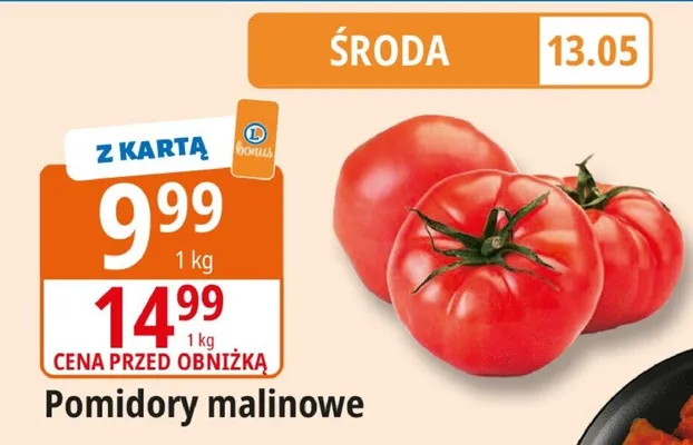 Pomidory malinowe promocja w Leclerc