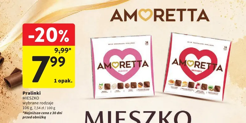 Pralinki Mieszko Amoretta Classic promocja w Intermarche