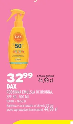 Rodzinna emulsja ochronna Dax SPF 50 promocja w Drogerie Natura
