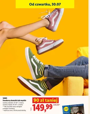 Sneakersy męskie Vans promocja w Lidl