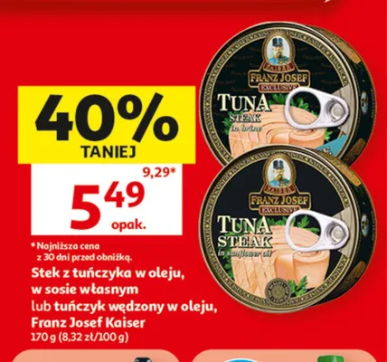 Stek z tuńczyka w sosie własnym Franz Josef Kaiser promocja w Auchan