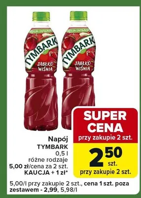 Napój Tymbark różne rodzaje promocja w Carrefour Express