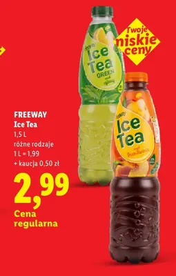 Herbata mrożona Freeway Ice Tea Green smak cytryny promocja w Lidl