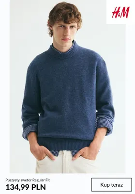 Puszysty sweter Regular Fit H & M promocja w H&M