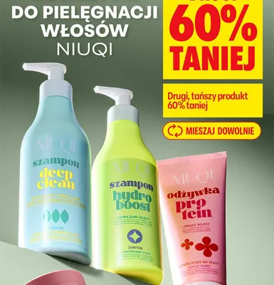 Kosmetyki do pielęgnacji włosów Niuqi promocja w Biedronka