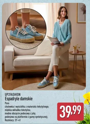 Espadryle damskie promocja w Aldi