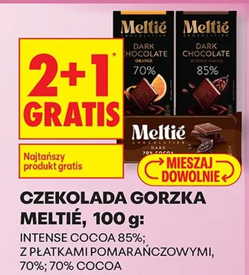 Czekolada gorzka, różne rodzaje 2+1 GRATIS promocja w Biedronka