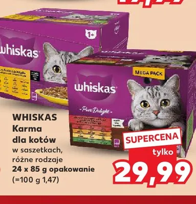 Karma dla kota Whiskas Pure Delight 24-pak promocja w Kaufland