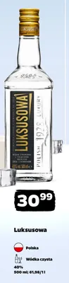 Wódka czysta Luksusowa Polska promocja w Netto