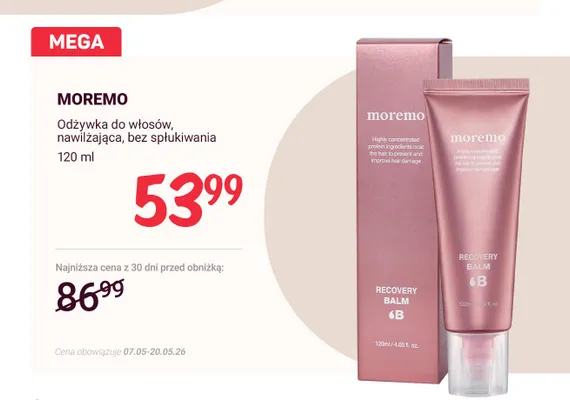 Odżywka do włosów nawilżająca bez spłukiwania MOREMO promocja w Rossmann