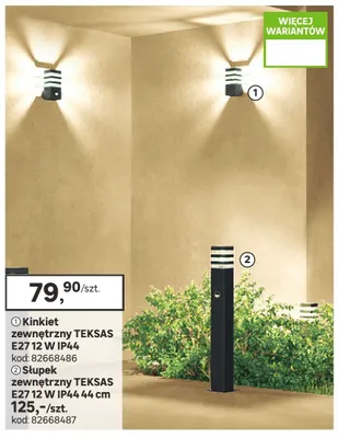 Słupek zewnętrzny Teksas E27 12 W IP44 44 cm promocja w Leroy Merlin