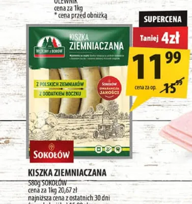 Kiszka ziemniaczana Sokołów promocja w Arhelan