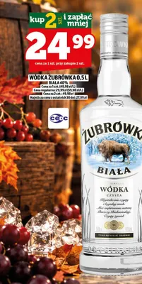 Wódka Żubrówka Biała promocja w TOPAZ