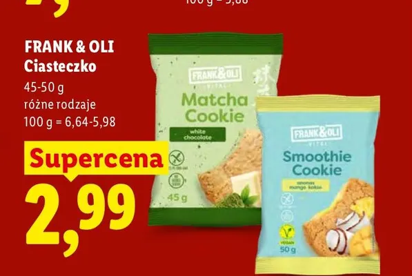 Ciasteczko Matcha Cookie Frank & Oli promocja w Lidl