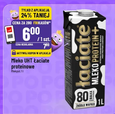 Mleko UHT łaciate proteinowe promocja w POLOmarket