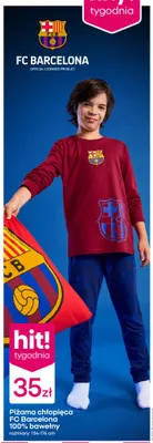 Piżama chłopięca FC Barcelona promocja w Pepco